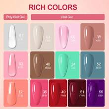 coscelia 46pcs Nail Gel Polish Set, Semi-Permanent Gel Nail Extension Kit, Includes Nail Cleanser, Nail Dryer, Matte Base Coat, Top Coat, Nail Art Tools (Nail Stickers Random) - Multicolor - View 4