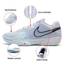 Nike Giày bóng rổ nam G.T. CUT CROSS EP, giày thể thao tập luyện, giày sneaker thường ngày bền chắc. - Bóng đá màu xám/đen/xanh sông băng/bạc kim loại - Xem 1