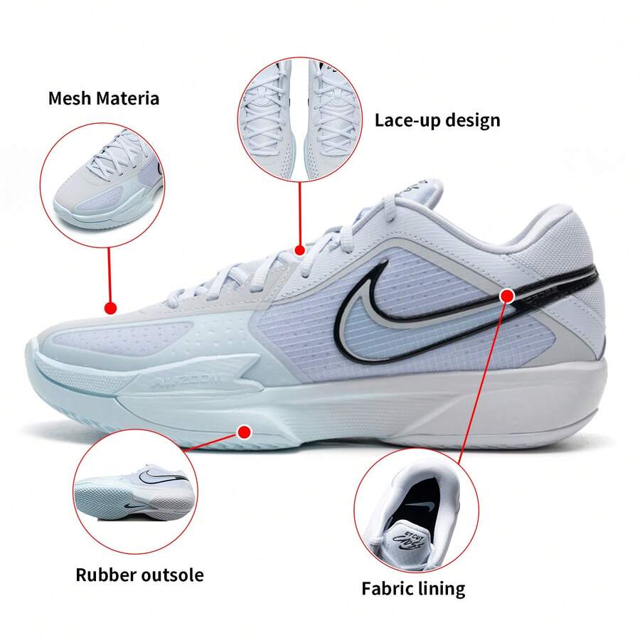 Nike Giày bóng rổ nam G.T. CUT CROSS EP, giày thể thao tập luyện, giày sneaker thường ngày bền chắc. - Bóng đá màu xám/đen/xanh sông băng/bạc kim loại - Xem 1