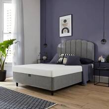 3 Zone Memory Foam Rolled Mattress Made In The UK Medium Double, White - Blue and White - View 8