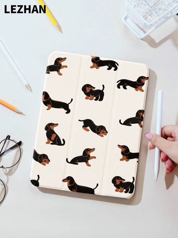1 pieza Funda protectora para tableta con diseño de lindo cachorro, compatible con iPad 10.2 pulgadas, iPad Pro 11 2021/2020/10a gen, iPad Mini 4/5/6, Galaxy Tab A8 10.5 pulgadas 2022, Matepad 10.4/Tab, con ranura para lápiz, anti-caída, soporte para tableta