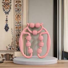 1 pièce Outil de massage et d'étirement des jambes à 9 roues, rouleau masseur à anneaux multicolores pour la relaxation musculaire, convient pour le yoga et après l'entraînement