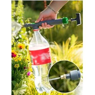 Portable High-Pressure Manual Spray With Adjustable Nozzle And Adjustable Beverage Bottle Spray Head, Suitable For Garden Watering, Flowers And Vegetables, Garden Watering Tools, Agricultural Spray Equipment