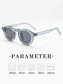 1 Set retroer runder Rahmen einfache Modebrillen (geeignet für Autofahren, Reisen, Urlaub, Lässig, Outdoor-Sport) für Sommer Strandurlaub, Outdoor, Reise