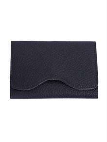 Small Women's Wallet With Card And Document Holder, Tri-Fold - 黑色 - 查看 2