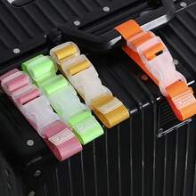 1/2/4pcs Colorful Luggage Belt, Adjustable Travel Luggage Security Strap With Release Buckle, Luggage Travel Accessories, Easy To Carry, Practical For Car Travel & Outdoor - Multicolor - View 8