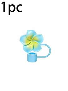 1 pieza/Set de 6 tapas con diseño de flores para cubrir pajitas de 30 y 40 onzas, tapas de silicona reutilizables para pajitas de 10 mm, tapas antipolvo para pajitas, tapas simples para la punta de la pajita, accesorios para tazas, regalo del Día de la Madre