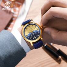 Herren Uhren Mechanisch Automatisch Lederarmband Geschäft Auto Datum Männer Kleiderarmbanduhr Wasserdicht Mode Uhr