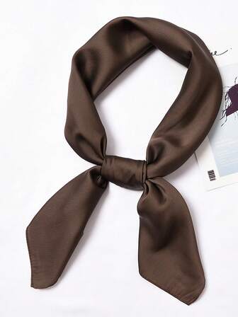 1 pieza Pañuelo de satén liso de 90cm, suave y elegante para primavera/verano/otoño, versátil como bandana, pañuelo para la cabeza, bufanda para el cuello, adecuado para salidas diarias, citas, reuniones y atuendos de fiesta