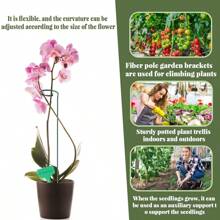 120 pezzi - Supporto per fiori per piante in vaso, supporto impilabile per piante rampicanti indoor di piccole dimensioni, supporto per fiori, piante rampicanti, dalie all`aperto, portavasi per bonsai di casa
