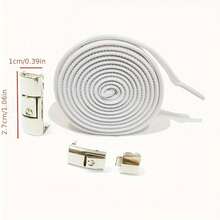 Elastic No-Tie Shoelaces, Flat Shoelaces, Suitable For Men's And Women's Sports Shoes. Quick-Slouchy Shoelaces With Metal Lock, Shoe Strings, Shoes Accessories For Sneakers,Casual Shoes - Switch Without Shoelaces - View 3