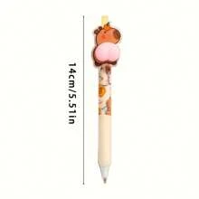 1pc Random Cute Panda Butt Squeeze Stress Relief Signing Pen, Adorable Highly Attractive Student Press-Type Ballpoint Pen Back To School
