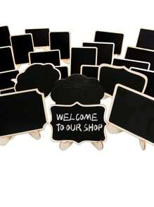 Mini Blackboard Display Panel Decoration, Home Decoration Signs, Mini Message Board Display Wooden Blackboard, Suitable For Wedding, Baking Display, Hotel, Banquet, Dessert, Table Cards, Mother's Day Graduation