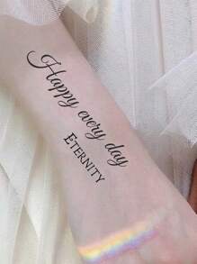 1-20Pcs Custom Text Temporary Tattoo Stickers, Personalized Tattoo Sticker, Customizable Valentine's Day Gifts, Suitable For Various Parties Such As Birthday Celebrations, Weekend BBQs And Cocktail Parties, Convenient Handmade Use,Multi-Functional,Ornamental,Letter,Solid Color,Exquisite,Stylish,Vintage,Modern,Colorful,Leisure,Basics,Casual,Soft,Unique,Customized,Personalized,Custom,Ideal Gifts For Her,Girlfriend,Her,Boyfriend,Friends,Stickers,Stickers