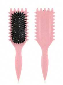 Cepillo con cojín para cabello rizado y ondulado, peine de madera larga para alisar ondas grandes, cepillo para el cabello de uso doméstico