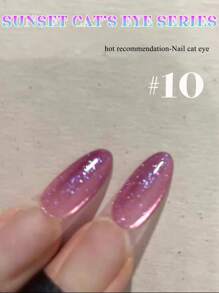 10ml Spring Summer Nails Hot Style Non-Gray Universal White Cat Eye Gel Nail Polish 2025 New Style Super Flash White Glass Bead Nail Art Nail Supplies