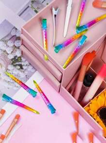 10 Stücke Metall Farbklammern ohne Nähte, bunte große Make-up und Gesichtswäsche Seitenklemmen, kissen-förmige Haarstyling-Haarspangen, Friseurwerkzeuge, Pony-Clips, Lockenwickler-Clips, Haraccessoires für Frauen, beliebte Pony-Clips geeignet für Friseursalons, und Heimgebrauch, flache Krallenklemmen, Haarspangen, Haarklammern