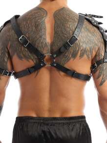 Cinturón de piel sintética para hombre, Disfraz de gladiador (con cinturón), Disfraz de gladiador gótico