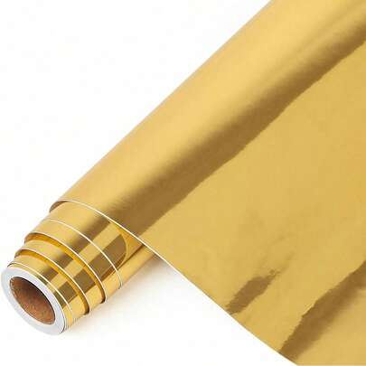 Vinil Permanente Dourado, Vinil Dourado Para - Rolo de Vinil Adesivo Dourado Para Silhueta, Cortadores, Placas, Scrapbooking, Artesanato, Cortadores de Molde Ouro Brilhante, Adesivos de Renovação Painéis de Parede Descascáveis, Papel de Parede, Papéis de Parede, Itens de Decoração de Primavera Refresquem Sua Casa, Adesivos de Decoração de Festival Presentes Aniversário Formatura
