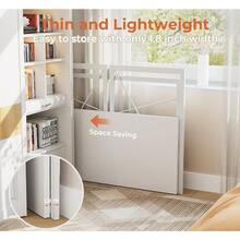 Small Folding Desk No Assembly 80cm Foldable Desk For Small Spaces Space Saving Computer Desk For Home Office White - White - View 4