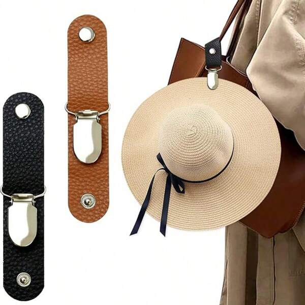 Pince réglable pour casquette de baseball, chapeaux de soleil et de plage pour femmes – Pince multifonction en PU robuste avec poignée résistante au sable Organiseur sécurisé pour sacs fourre-tout, sacs de natation, sangles de bagages et porte-serviettes Accessoire indispensable pour les aventures côtières, les sorties surf, les escapades en bord de mer et les journées à la plage.