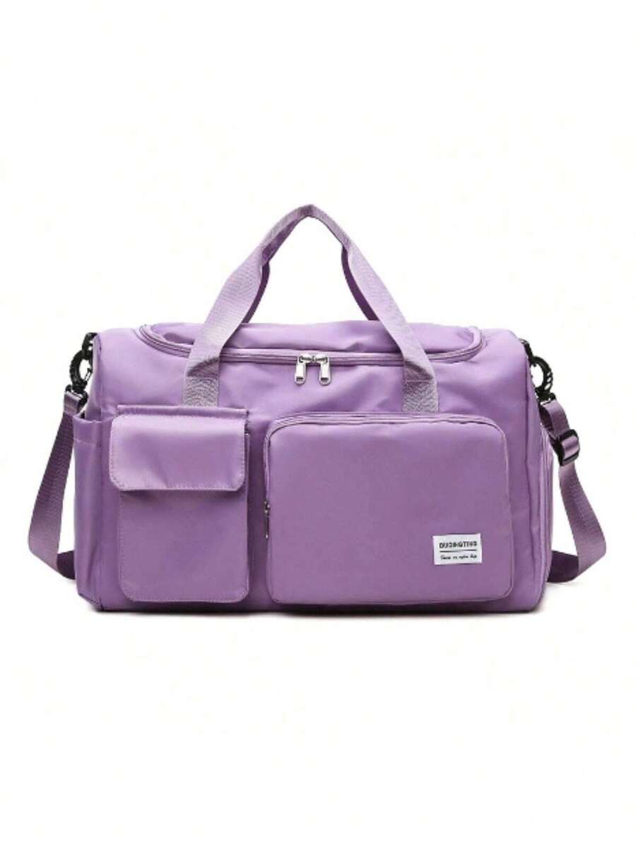 Sport Travel Bag With Waterproof Pocket Side Handle 30L Capacity YB601 - Púrpura polvoriento - Ver 1
