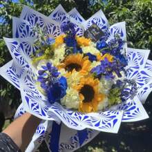 10 pièces/20 pièces par paquet Nouveau style Hermoso Carino du Nouveau-Mexique Papier cadeau d'emballage floral imperméable inspiré de bouquets floraux pour la Fête des mères, les remises de diplômes, les mariages et les fêtes de vacances