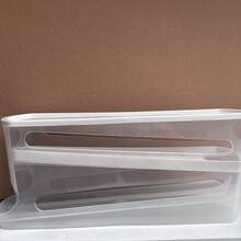 Automatic Egg Flipping Egg Rack, Two-Layer Refrigerator Door Egg Storage Box, Fresh-Keeping PP Material Kitchen Essential Space-Saving Container - White - View 7