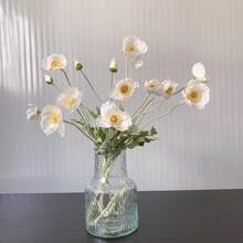 8支59厘米仿真罂粟花，每枝4朵，现代简约风格，可弯曲且不褪色 - 适合DIY花墙、场景装饰、客厅/卧室花瓶插花、婚礼、派对、家居装饰、桌面摆件、DIY花艺、家居/厨房/办公室装饰 | 送给她的礼物 - 1件裝 - 查看 10