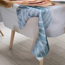 1pc Customized Photo Tablecloth - Design With Your Photos Or Text, Machine Washable, Reusable, Stain Resistant, Suitable For Weddings, Christmas, Mother's Day, Halloween, Easter - Parties, Restaurants, Cafes, Buffets, Picnics - Indoor And Outdoor Use