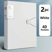 1/2pcs Solid Color A4 Ring Binder Folders, Waterproof And Anti-Dirty PP Material, High Transparency Sleeve Document Organizer, 20/30/40/60/80/100 Pages Options, Back To School/Graduation Season Gifts, Suitable For School, Home And Office Filing