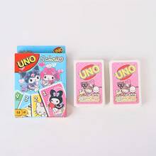 Sanrio Cartes à jouer Hello Kitty de Sanrio, cartes de jeu UNO mignonnes de chat, série de jeux de cartes Hello Kitty, convenant pour les fêtes, les réunions sociales, les anniversaires, la Saint-Valentin et le Nouvel An, avec des cartes interactives colorées