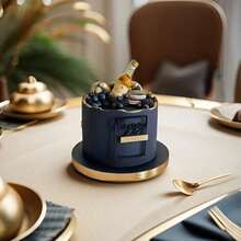 1 pieza Decoración de pastel acrílica para el costado de la torta con topper de pastel 'Feliz cumpleaños' de doble capa para suministros y decoración de fiestas de cumpleaños - Multicolor - Ver 4