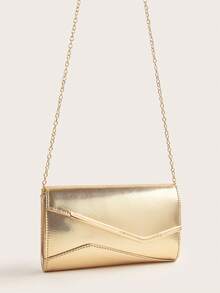 Glitter, Shiny, Luxury, Glamorous, Elegant, Exquisite Large Women Clutch Purse Evening Bag Prom Handbag With Detachable Chain For Wedding Velvet Elegant For Girls, Women, College Students, Rookies & White-Collar Workers For Party, Prom, Wedding - Gold - View 4