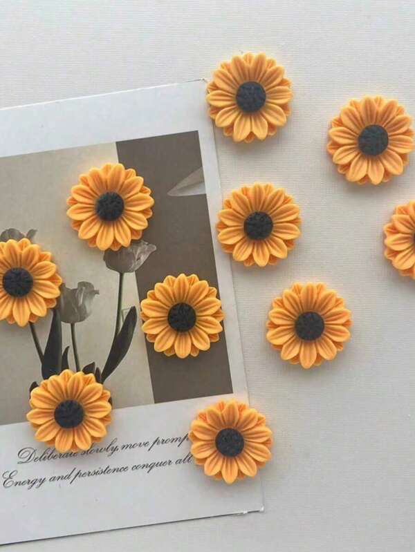 1/3/6/10 Stück interessante Sonnenblumen Kühlschrankmagnet, Kunstserie Kühlschrankmagnet, kreative magnetische Kühlschrankaufkleber, Reiseandenken, Heimdekoration Magnet, Küchendekoration, Muttertagsgeschenk