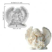 Angel Silicone Mold, Resin Casting Mold, Jewelry Casting Tool, Suitable For Spring, Valentine's Day, Father's Day, Mother's Day, Thanksgiving, Birthday Gift DIY Mold, Suitable For Candle Plaster Handmade Soap, Suitable For Home Decoration, Accessories, Ornaments