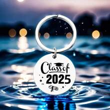 10 Sets Of 2025 Graduation Season Stainless Steel Keychain Friends Gifts With Candy Chocolate Snack Bags Thanks Tags Event Decoration Supplies