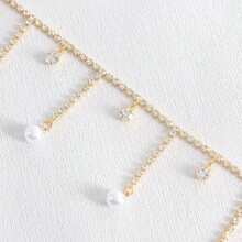 1pc French Faux Pearl Tassel Pendant Waist Chain, Elegant High-End Aesthetic, Suitable For Women's Daily Wear - Silver - View 5