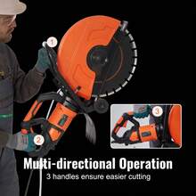 Electric Concrete Saw, 16 In, 3200 W 15 A Motor Circular Saw Cutter With Max. 6 In Adjustable Cutting Depth, Wet Disk Saw Cutter Includes Water Line, Pump And Blade, For Stone, Brick - Xem 6