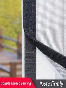 Window Insect Screen Net, Self-Adhesive Nano Mesh Curtain, Retractable Invisible Flyscreen For Home, Easy Installation - Black Web Black Edge - View 11