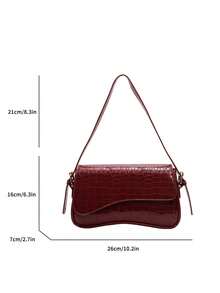 New Versatile Simple & Practical Shoulder Bag - Burgundy - View 9