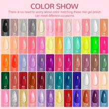 peacecolor Conjunto de 63 peças de esmalte em gel, 60 cores incluindo base fosca, top coat, gel removível, kit de manicure faça você mesma, conjunto de esmalte em gel neon, presente para salão de beleza para mulheres. - Multicolorido - Ver 2