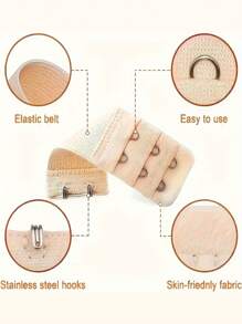 Set de 6 extensores elásticos ajustables para sujetador - Extensores de ropa interior cómodos, ajuste perfecto para el tamaño del sujetador