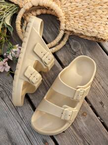 Pantuflas de verano para niñas, de material EVA, ligeras, transpirables, antideslizantes y con talla ajustable para uso en interiores/exteriores