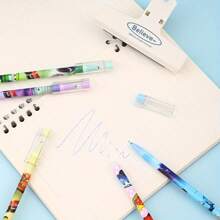 Sanrio Disney Car Neutral Pens, New Blue Doll Straight Pole Erasable Neutral Pen, Cartoon Hooded Needle Tube Water Pen Creative Stationery, High Aesthetic Erasable Water Pen Student Stationery, Perfect Graduation Gift, Birthday Gift Back To School