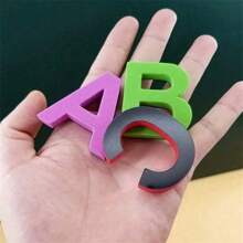 24/26/52/76pcs Fun Uppercase And Lowercase English Letter And Number Symbols Refrigerator Magnets, Personalized Decoration, Suitable For Home Decoration, Kitchen Decoration, Refrigerator Magnets, School Blackboards, Holiday Decoration, Flexible Magnets, Mother's Day Gifts, The Best Gift For Family And Friends (Random Color)