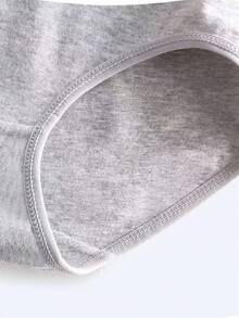 4pcs Women's High Waisted Cotton Breathable Comfort Solid Color Panties