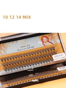 60 Clusters 3 Rows D Curl 20D Lash Clusters Synthetic Faux Mink Eyelashes Individual Lashes, Fluffy Mega Volume Eyelash Extensions 8 10 12 14 16mm DIY Eyelash Clusters At Home Natural Eyelash Extension 3D Russian Strip Personal Eyelash Makeup Tool