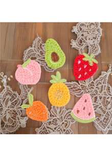 6 Stücke süße Cartoon Frucht gestickte Aufnäher, DIY Haaraccessoires & Bekleidung Erdbeere Aufnäher, geeignet für Jeans, Hüte, Kleidung, Taschen und andere bestickte Aufnäher