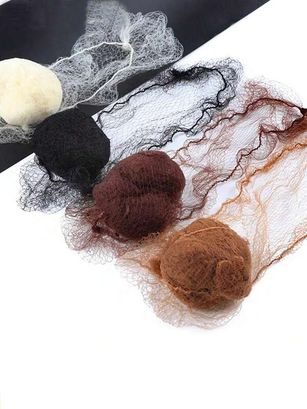 20PCS Top Quality Nylon Black Elastic Hair Net Hair Extension Weaving Cap Hairnets For Women And Wigs Suitable For Ballet Dancers And Wig Styling Bun Hair Wig Tool